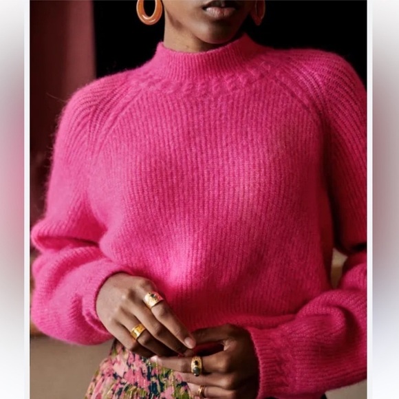 Sezane Sweaters - Sezane Otis Sweater Rose XS